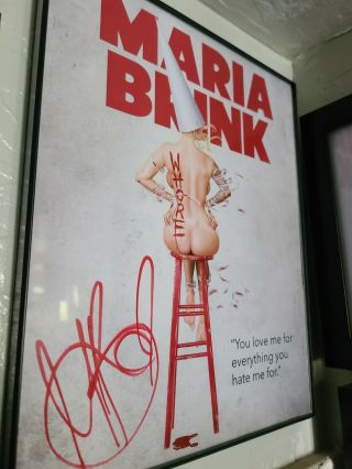 Maria Brink In This Moment Autograph Signed 8 " X10 " Photo Ships In Frame.