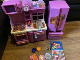 Our Generation Dolls Kitchen Set And Fridge Freezer Some Bits Of Accessories