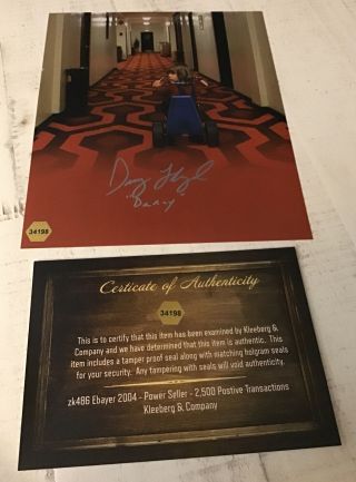 Autograph Danny Lloyd,  The Shining,  8x10 On Big Wheel In The Halls