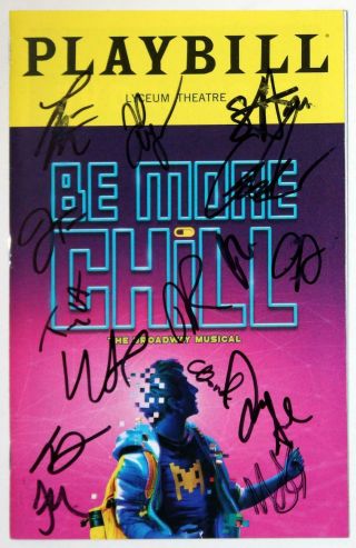 Be More Chill Will Roland,  George Salazar Jason Tam Cast Signed Playbill