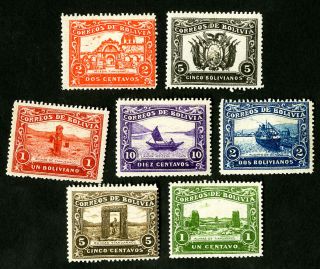 Bolivia Stamps 1939 Set Of 6 Essays