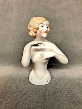 Large Half - Doll/demi - Figurine/teepuppe/ Art Deco/pierrot/carl Schneider