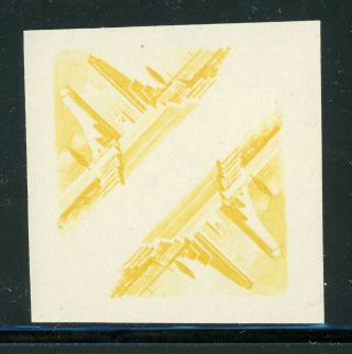 Nicaragua Waterlow Triangles 1947 Specialized: Scott C295 25c Vignette Proof $$