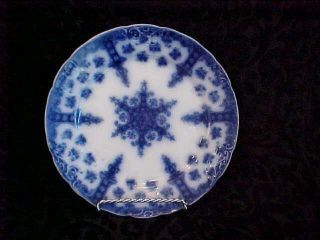 Rare Antique W & E Corn Flow Blue 9 " Dish Plate England Elsa Pattern