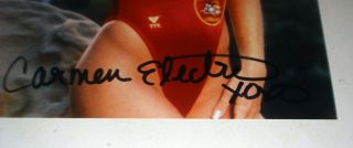 Baywatch Carmen Electra Signed 8x10 color Swimsuit photo JSA CERT 2