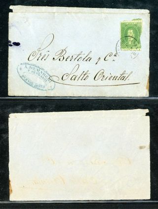 Argentina Postal History Lot 15 1860s 10c Rivadavia Worn Cover Front $$$