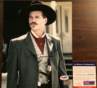 Val Kilmer Autograph 8 X 10 Signed Photo Psa Tombstone Doc Holliday