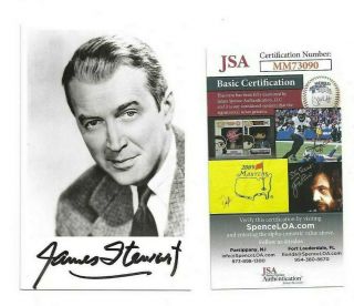 James Jimmy Stewart Hollywood Tv Film Actor Autographed Postcard Photo Jsa