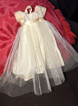50s Vogue Ginny Dress With Older Tags.  Silk & Tule,  Ivory.  W/bloomers