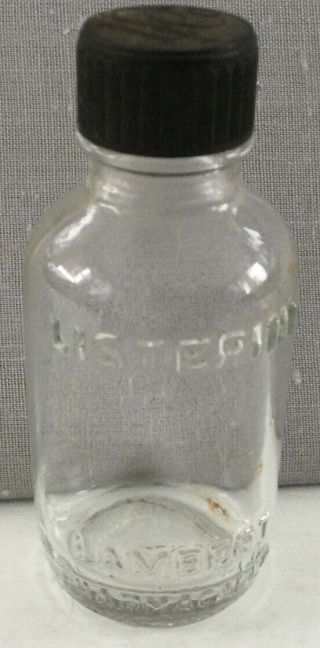 Antique / Vintage Listerine Glass Bottle Lambert Pharmacal Company - 3 1/4 " High