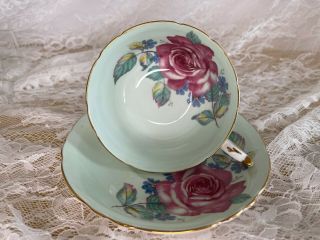 Gorgeous Vintage Double Warrant Large Cabbage Rose Paragon Tea Cup And Saucer