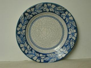 Early Period Dedham Pottery 6 " Plate,  1896 - 1928,  Azalea Pattern