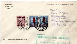 Colombia - Scadta - First Flight Cover Cali To B/quilla - 1932 - Kessler 26 Rrr