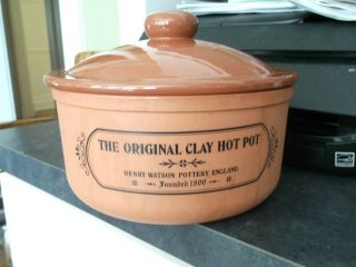 Henry Watson Pottery The Clay Hot Pot England Covered Casserole,
