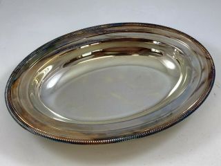 Vintage Wm Rogers Silver Plated 4212 - Oval Serving Tray Platter - 12 " X 9 "