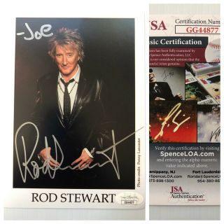 Rock Hall Of Fame Rod Stewart Signed Autograph 5” X 7” Photo - Jsa - S&h