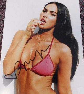 Megan Fox Sexy.  Ice Hot 8 X 10 " Great Hand Signed Autograph