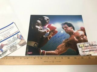 Rocky Sylvester Stallone Hand Signed 8x10 Photograph Mr.  T Fight W/coa