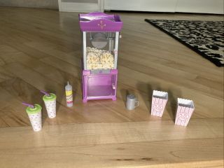 American Girl Doll Popcorn Machine Concession Stand Movie Theater Night