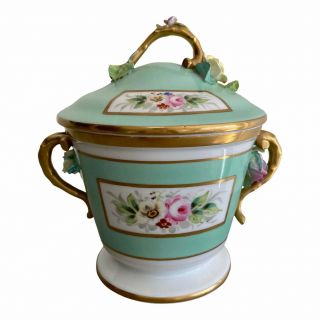 Vintage Vista Alegre Hand Painted Porcelain Lidded Cachepot