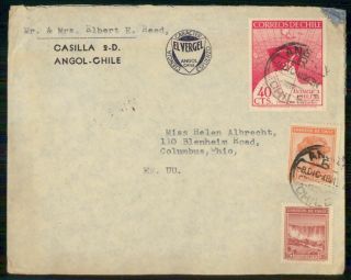 Mayfairstamps Chile Ad 1948 Cover Angol El Vergel Ciencia Caracter Wwm70853