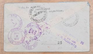 Mayfairstamps Argentina 1930 to US Registered Airmail cover wwm72883 2