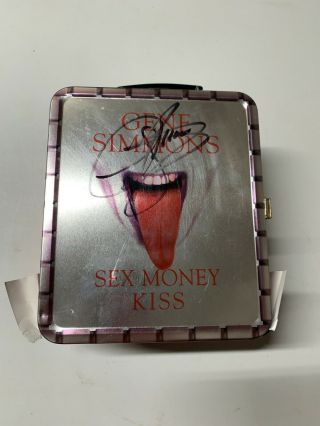 Awesome Autographed/signed Gene Simmons Sex Money Kiss Lunchbox Cd Book Kit