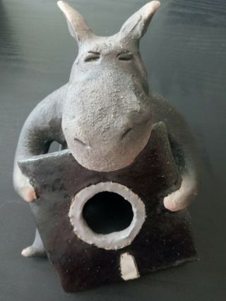 Rare Mary Garber Handcrafted Hippo Sculpture