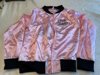 Retro 1950s Grease Pink Ladies Jacket Costume Jacket Child Size Medium 8 - 10