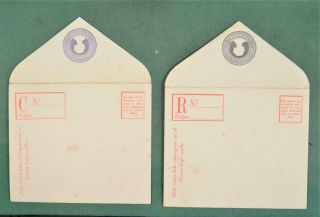 Chile Stamp Covers Selection Of 2 Registered Postal Stationary (k28)