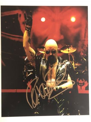 Judas Priest Rob Halford Autographed Signed Photo W/ Exact Signing Picture Proof
