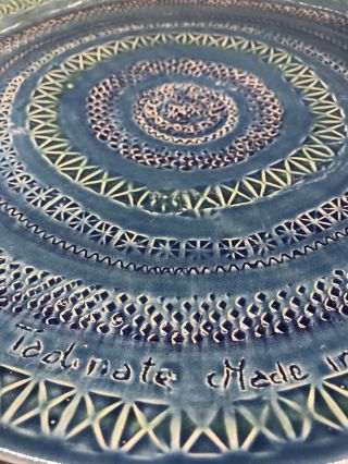 Tadinate Platter Made Italy In Bitossi Style Rimini Blu Blue Platter Charger