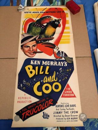 Bill And Coo Film Daybill Poster