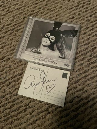 Ariana Grande Dangerous Woman Signed Postcard
