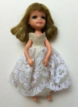 Vintage Uneeda Tiny Teens Doll Bride Time Gown Tinyteen Tiny Teen