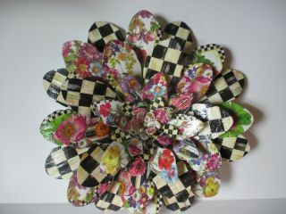 Reserved For  Ali  Mackenzie Childs Large 16  Metal Wall Flower,  Handmade