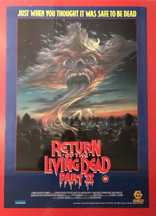 Return Of The Living Dead Part 2 1988 Uk Video Shop Film Poster