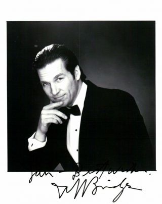 Jeff Bridges Signed Autographed 8x10 Photo Vintage Tux Head Shot Jsa Jj41114