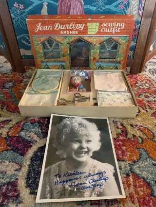 Advertising Doll/jean Darling/sewing Kit/little Rascal Character. ,  Signed Photo