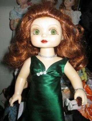 Marie Osmond Adora Belle 16 " Doll Emerald Green Dress Rhinestone Jewelry