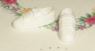 Hard To Find Vintage White Tennis Shoes Pippa Topper Dawn Doll Size