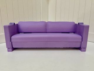 Mattel Barbie Dreamhouse Purple Sofa Couch Converts To Bunk Bed W/ Ladder Euc
