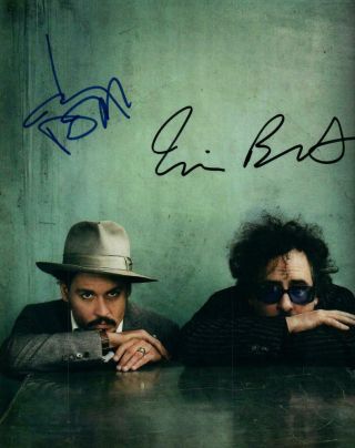 Tim Burton Johnny Depp Autographed 8x10 Photo Signed Autograph Picture With