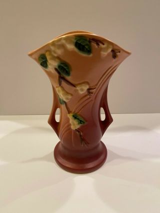 Roseville USA Snowberry Dusty Rose Vase IV2 - 9 2