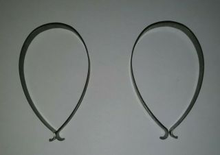 2 Pairs Of Vintage Metal Cylce Trouser Clips Size 92mm Long By 55mm