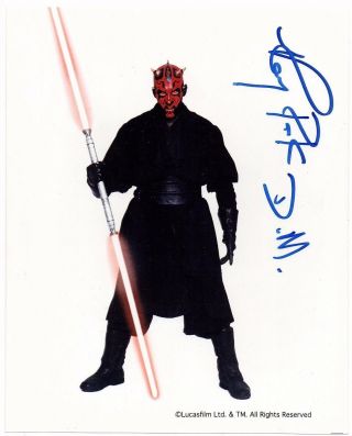 Ray Park,  D.  M.  Signed Autograph 8x10 Photo Darth Maul Star Wars Lucasfilm Ltd.