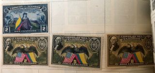 Four Commemorative 150th 1939 Correos Del Ecuador Centavos Stamps - 2,  5 & 10