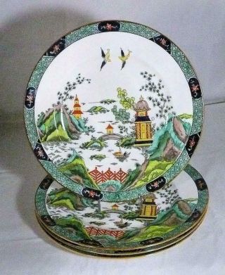 Crown Staffordshire Ye Olde Chinese Willow Dinner Plate 4 Available