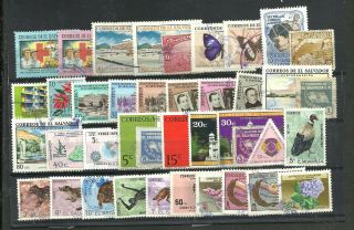 El Salvador Lot 40 Old Different Stamps,