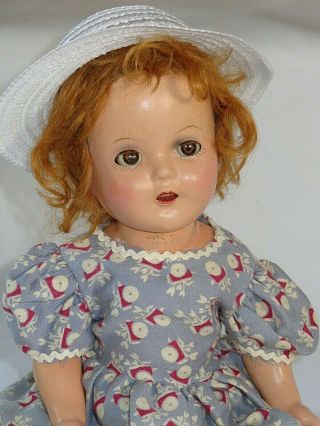 Vintage 1940s - 50s Composition Doll 16 